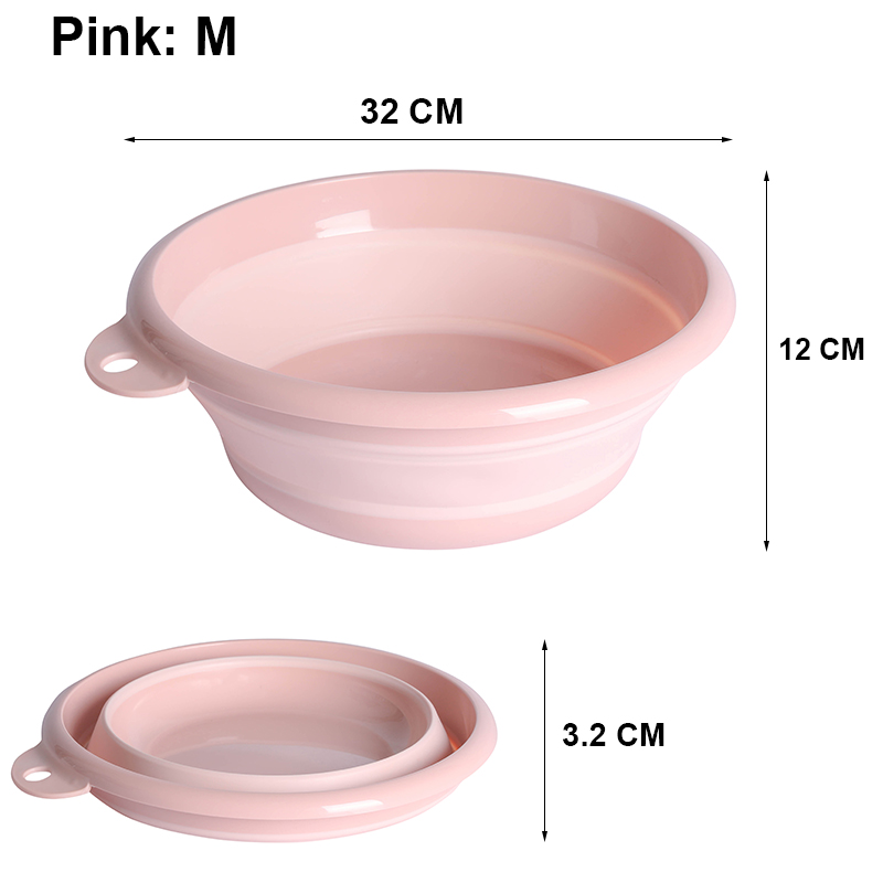 Seau pliable Portable et , bassin pliable pour voyage en plein air pêche Camping, seau de lavage de voiture, 4 tailles: Pink M