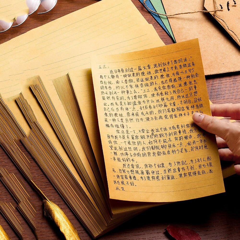 50 sheets A4/B5/A5 Vintage Kraft paper Writing Letter Stationery Romantic Note craft Paper painting packaging paper
