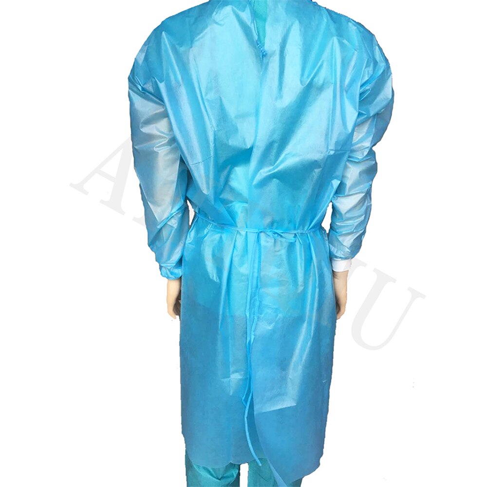 Disposable protective clothing, PE non-woven membrane waterproof and splash-proof safety clothing, laboratory work clothes