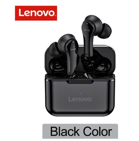Lenovo – écouteurs sans fil Bluetooth, QT82, casque d'écoute stéréo HD, micro parlant, grande batterie 400mAh, étanche IPX5: black