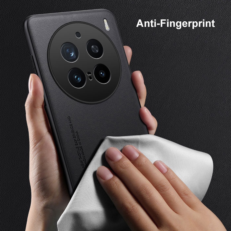 Luxe PU Leather Case Voor Vivo X200 Pro Achterkant Matte Siliconen Schokbestendig Volledige Bescherming Telefoon Case Voor Vivo X200Pro 5G