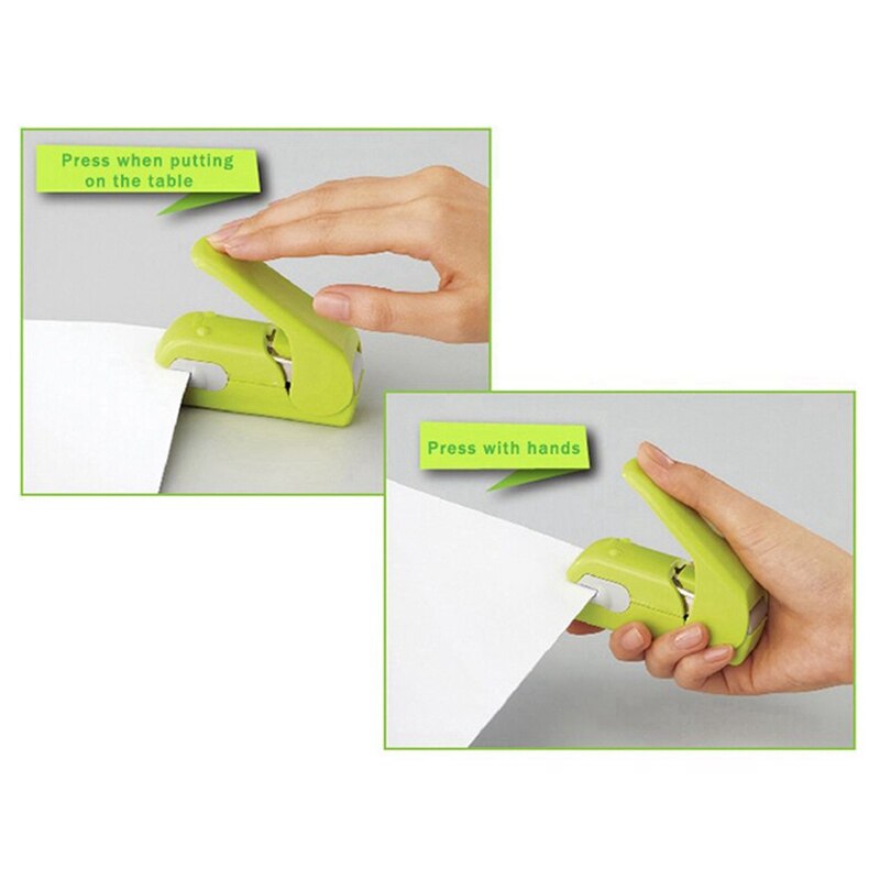 Nietje Gratis Nietmachine Tijd Saving Moeiteloos Naald Gratis Handhled Nietmachine Mini Draagbare