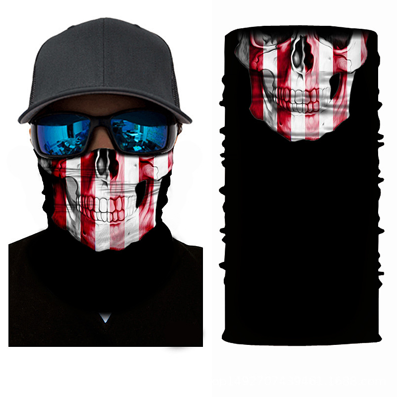 Stirnband Bandana Schädel Gesicht Maske Schal Maske Geist Sturmhaube Masken Radfahren Kopf Schal Nacken Halloween Party Gesicht Maske: 35