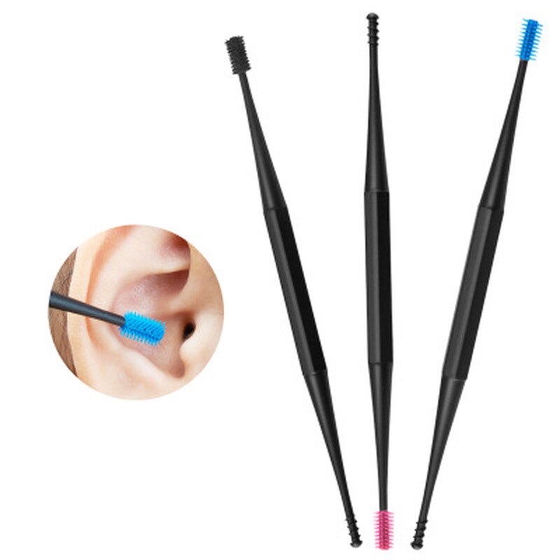 1PC Weiche Silikon Ohr wählen Doppel-beendet Earpick Ohr Wachs Kürette Entferner Ohr Reiniger Löffel Spirale Ohr Sauber werkzeug Spirale