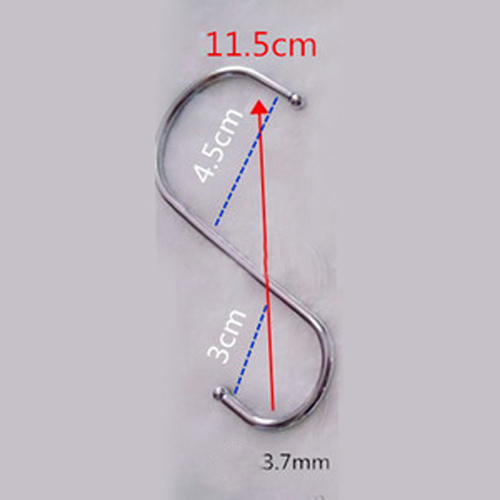 10 stk rustfrit stål s kroge køkken kødpande redskab knagetøj bøjle hænge
