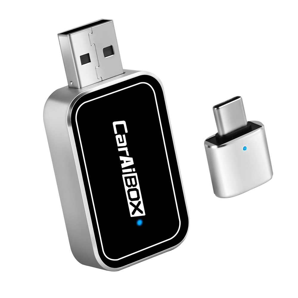 Bedraad naar draadloze Carplay-adapter 2IN1 Mini Box Carplay Android Auto Bluetooth WiFi Fast Connect Plug And Play draadloze Carplay: Default Title