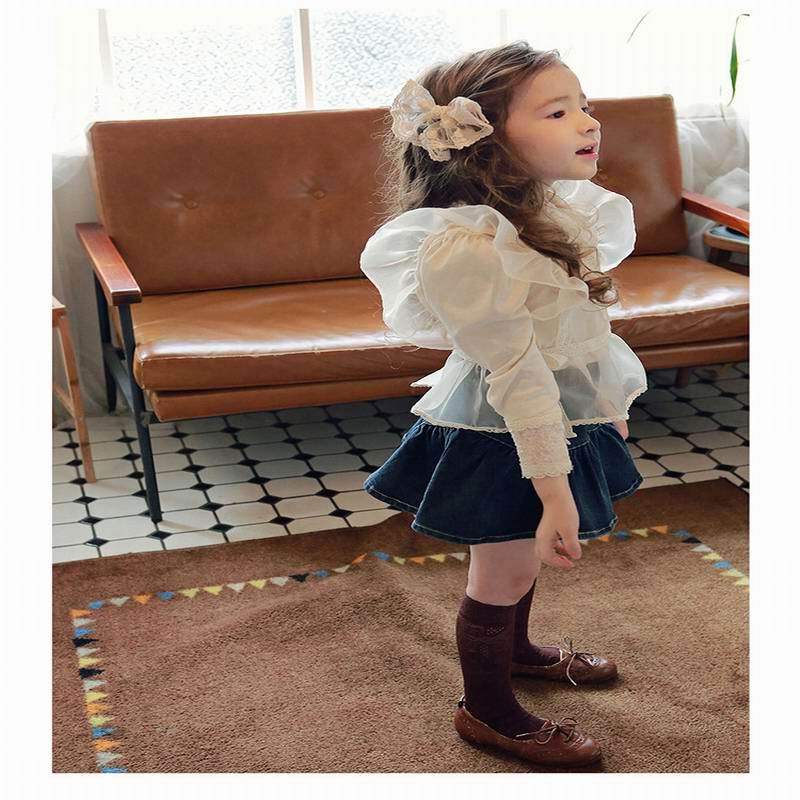 Chaleco coreano para bebé, ropa de tul bordada para niña, E20579,: 130cm