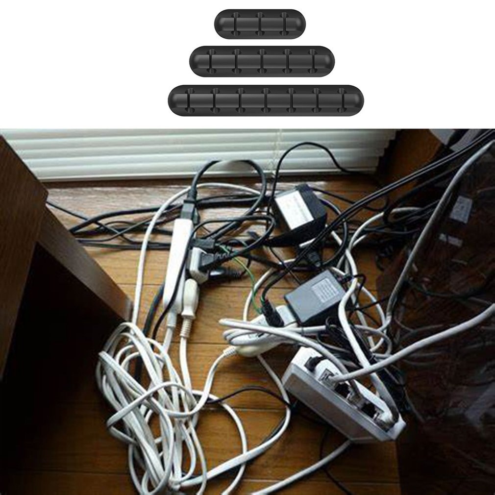 Desktop Charging Data Cable Organizer Silicone Storage Fixed Cable Organizer