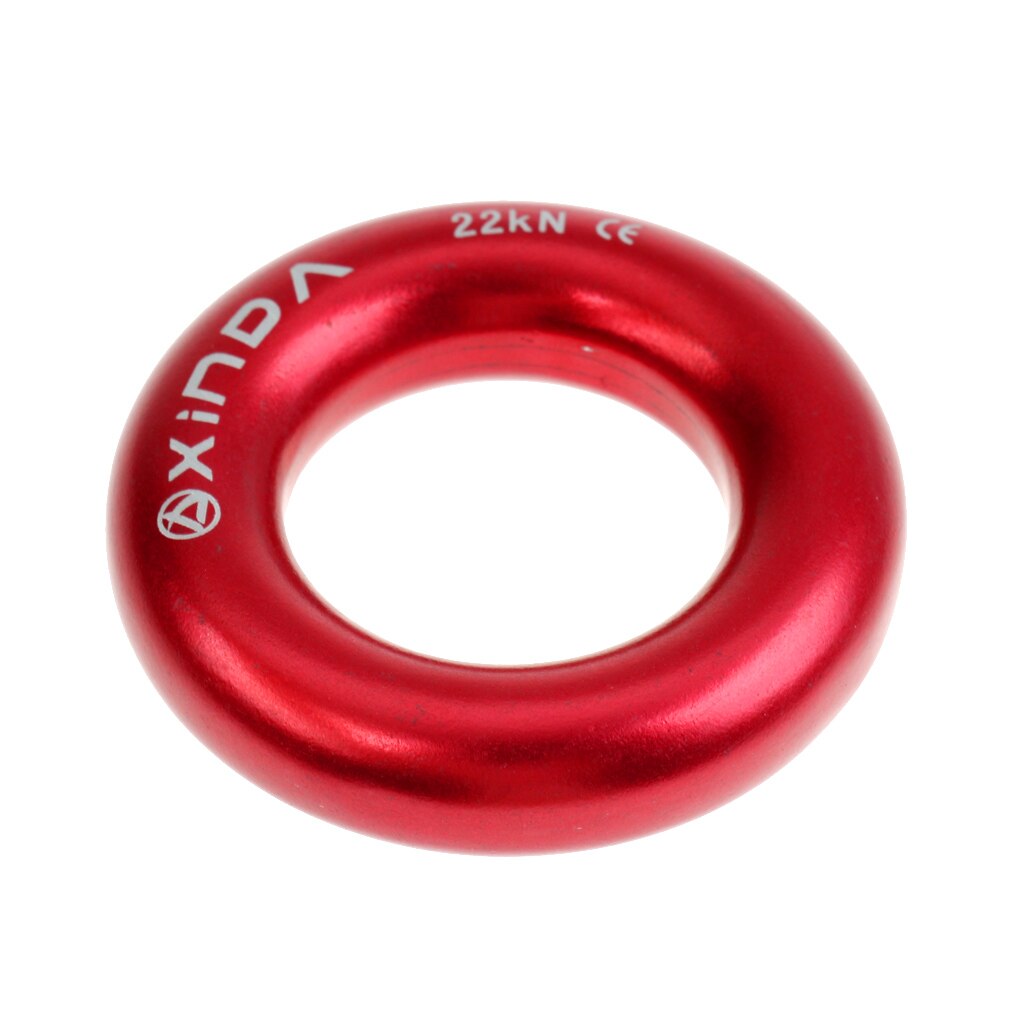 Outdoor Aluminum Rappel Ring Climbing 22KN Bail-Outs O-ring for Mountaineering Rock Tree Arborist Descending Hardware: Red