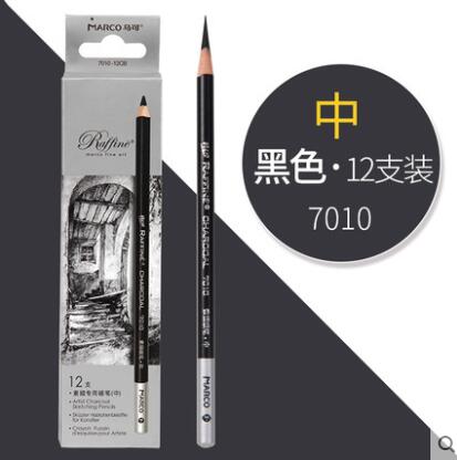 Kohlenstoff Stift Markieren Bleistift Skizze Holzkohle Bleistifte einstellen Kunst Malerei Lieferungen Hand-gemalt Weich Mittel Hart Kohlenstoff Stifte: 4