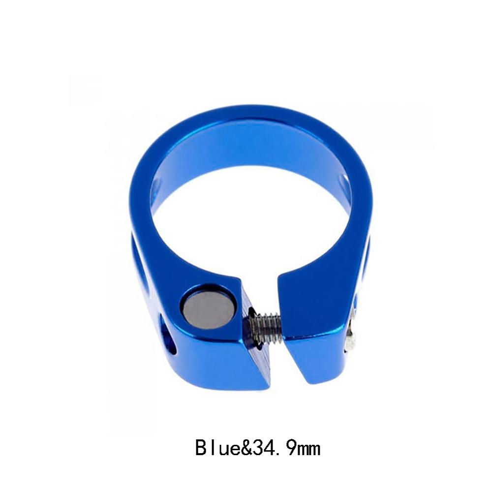 Tija De sillín De la Abrazadera De tubo De aluminio bicicleta MTB sillín De bicicleta Abrazadera De sillín encaja para 27,2mm tija De sillín piezas De ciclismo Abrazadera peca De: Blue 34.9mm