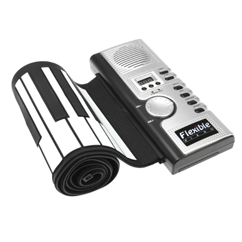 Portable 61 Keys Smart Folding Piano Silicone Hand-Rolled Electronic Pianos Beginner Instrument