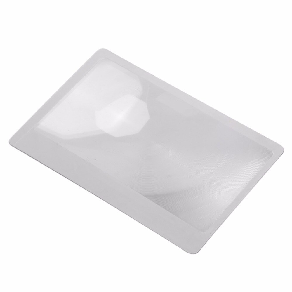 10pcs/set Magnifier Magnification Magnifying Fresnel LENS 8x5.5x0.04cm Pocket Credit Card Size Transparent Magnifying Glass