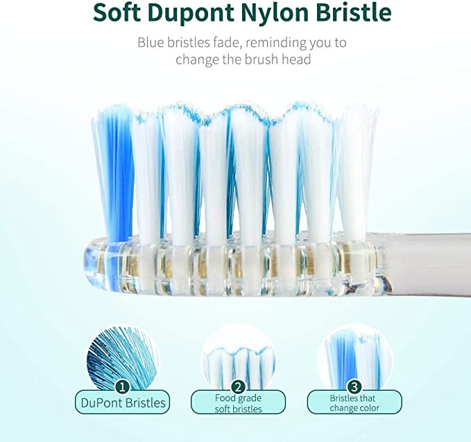 Seago Kids' Electric Toothbrush Powered Battery Smart Timer ToothBrush Soft Bristle Brush Head Kids Oral Care Colorful LED