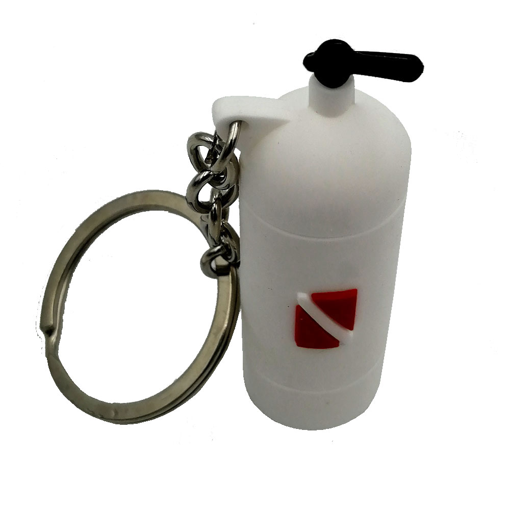 5 Kleuren Mini Scuba Air Tank Mini Cilinder Fles Sleutelhanger Sleutelhanger Diver Duiken: White