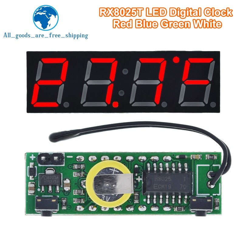Horloge numérique LED 3 en 1 RX8025T, Module de tension et de température, bricolage horloge/thermomètre/voltmètre DC 5-30V pour Arduino