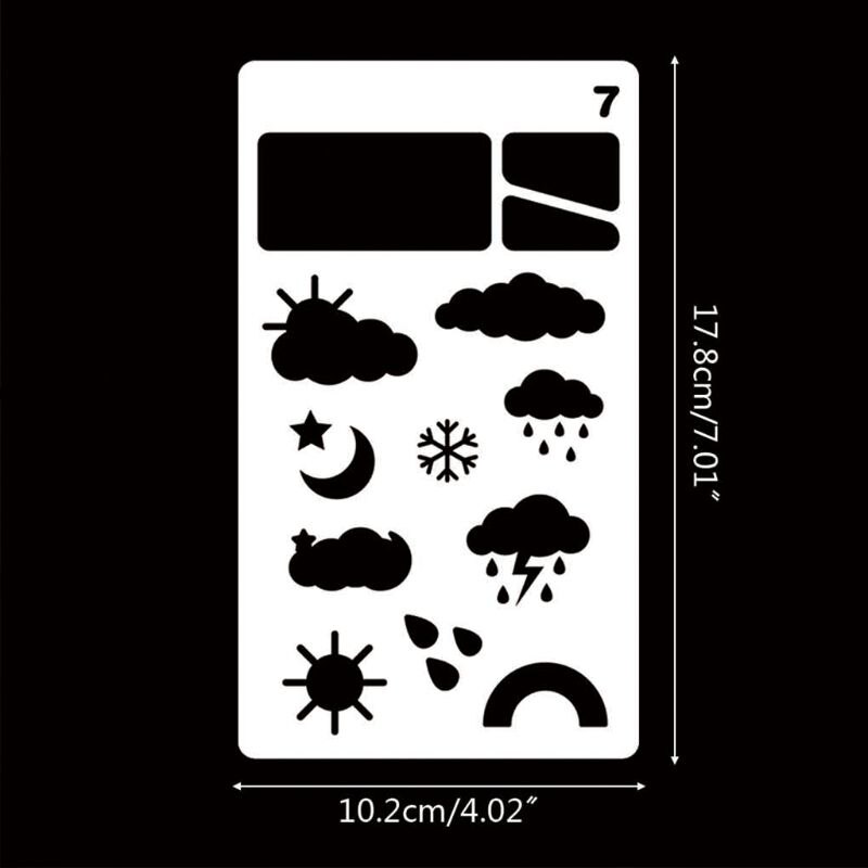 20 Stks/set Journal Tekening Sjabloon Stencil Schilderen Embossing Scrapbooking Diy