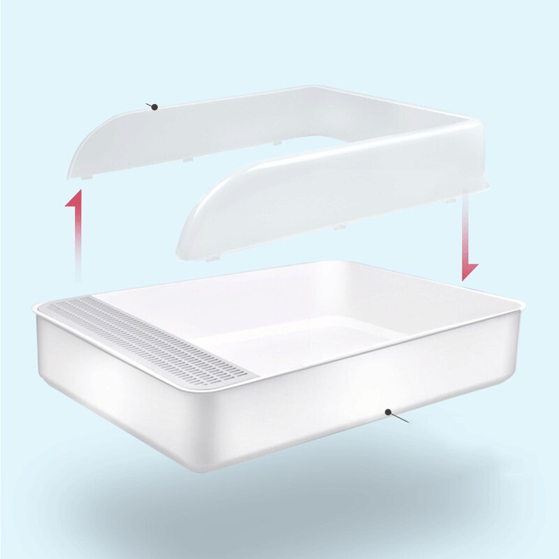 Semi-closed Cat Litter Box Pet Cat Clean Basin Toilet Cat Dog Anti-Splash Toilet with Cat Litter Shovel Cat Indoor Home Sandbox