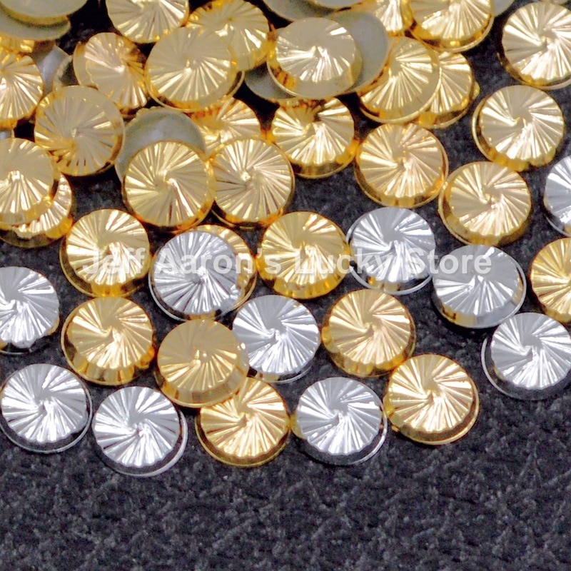 100 STKS 3mm 2mm ronde swirl goud zilver metalen 3D nail art decoraties studs steentjes spiraal graan nagels accessoires