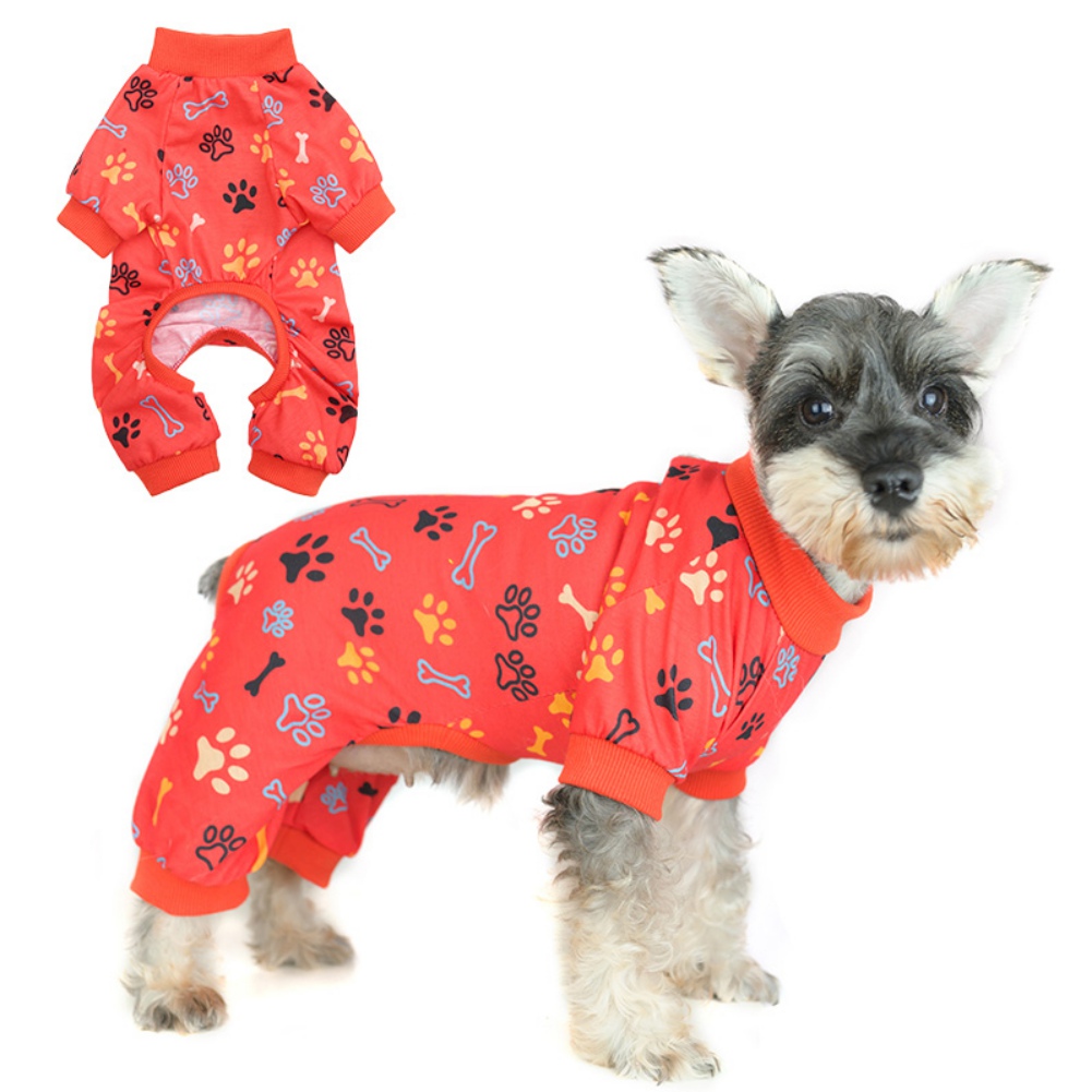 Pet Dog Cat Pajamas Autumn Winter Warm Pet Jumpsuit Clothes for Small Medium Dogs Pet Yorkies Shih Tzu Puppy Four Legged Outfits