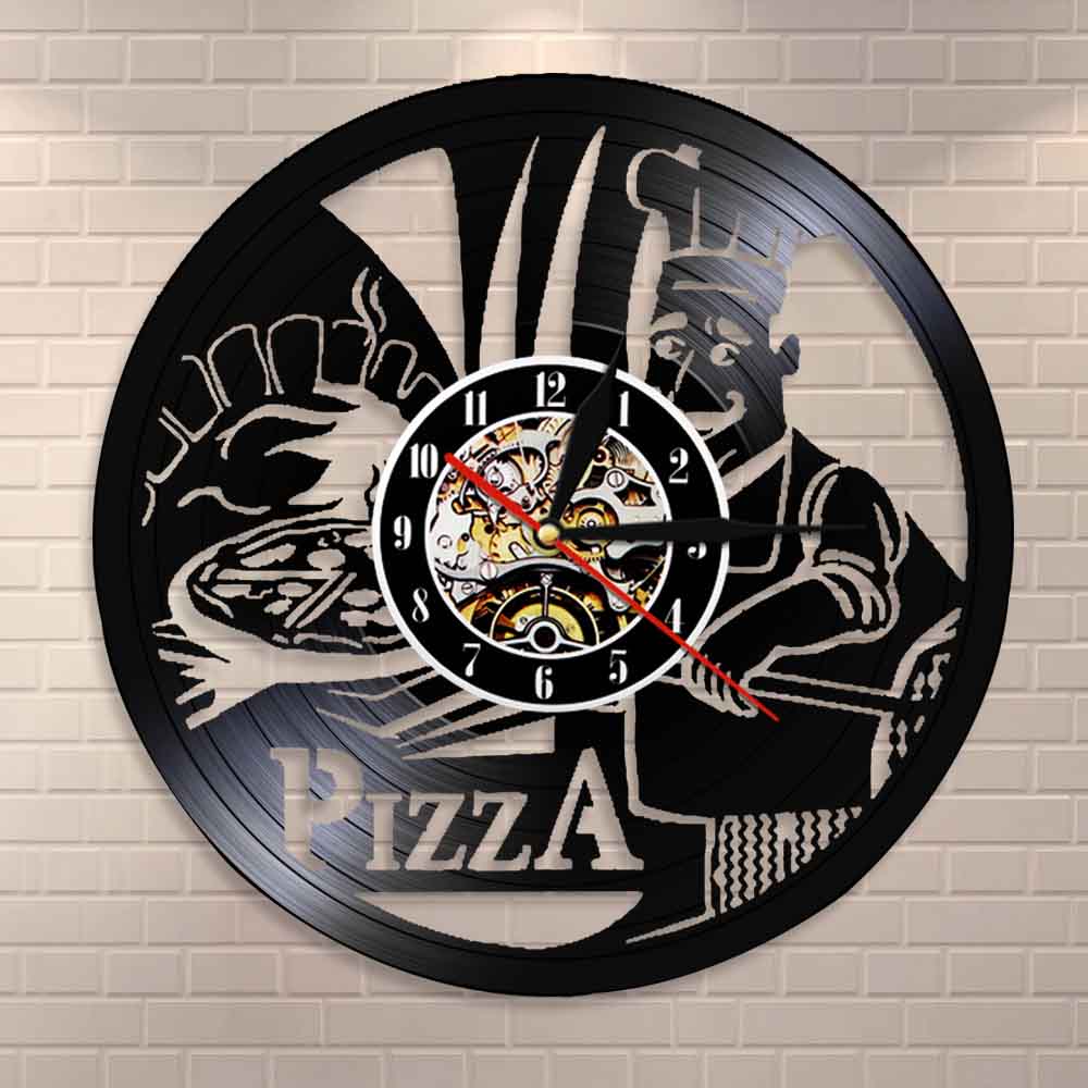 Pizza Time Wall Watch Pizzeria Gastronome Wall Sign Pizza House Pizza Maker Wall Clock Pizza Kitchen Wall Clock Modern