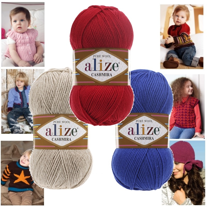 Alize Cashmira Garen 100gr-300mt % 100 Wol Diy Breien Haak Wrap Beanie Trui Deken Kids Volwassenen Knitwears Kasjmier