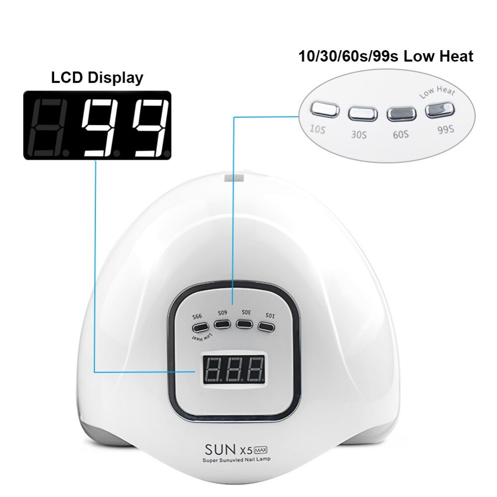 SUN5 Pro-Lámpara Led UV para secado de uñas, de 80W/72W, para todo tipo de geles, 45 luces Led UV para manicura, sensor de luz infrarroja solar