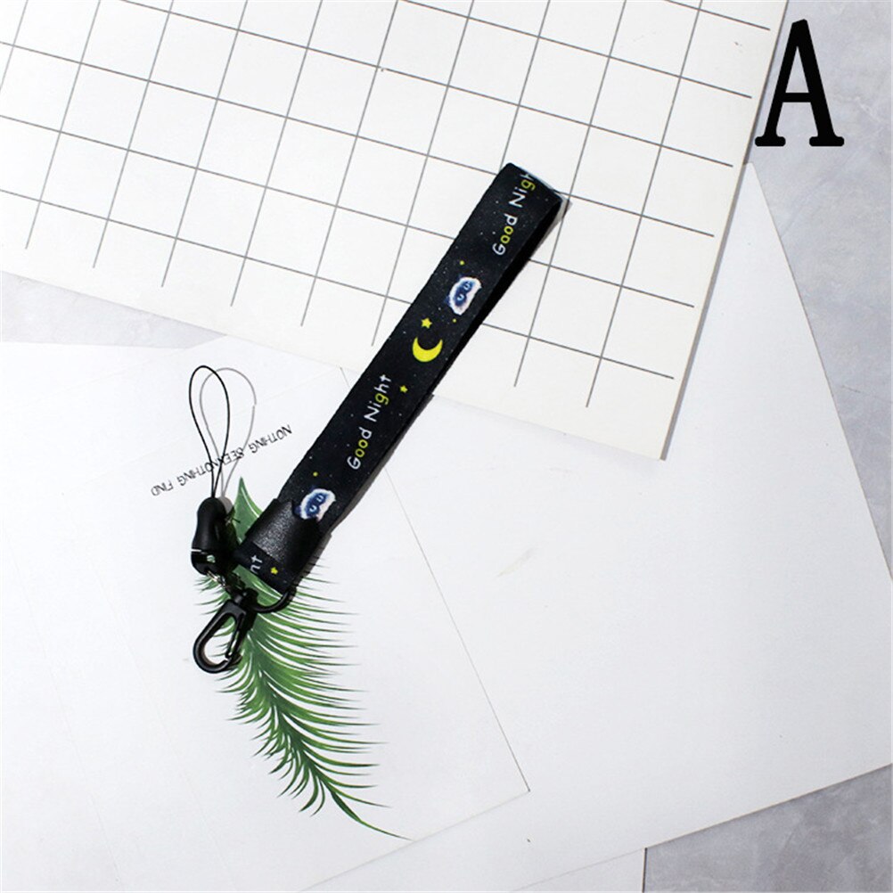 Nyckelring charmkablar diy häng rep lariat snodd 1 st söt tecknad handleden hand mobiltelefon mobil kedjeband: A 19cm