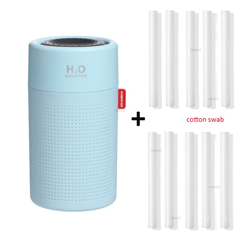 Grote Capaciteit 750 Ml Luchtbevochtiger Draadloze Ultrasone Usb Oplaadbare Aroma Diffuser Kleur Led Mist Maker Heel Humidificador: Blue and 10filter