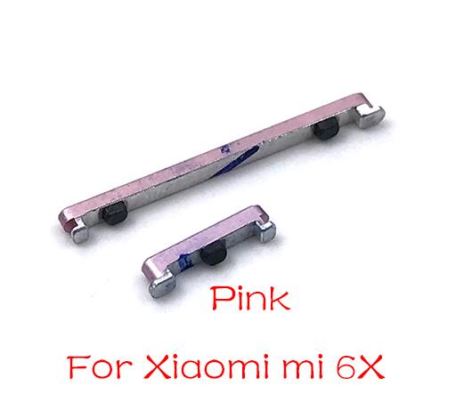 Side Power Key +Volume Button For Xiaomi Mi A2 6 6X 9 8 Lite Max Note 3 Play Parts: Mi A2 6X Pink