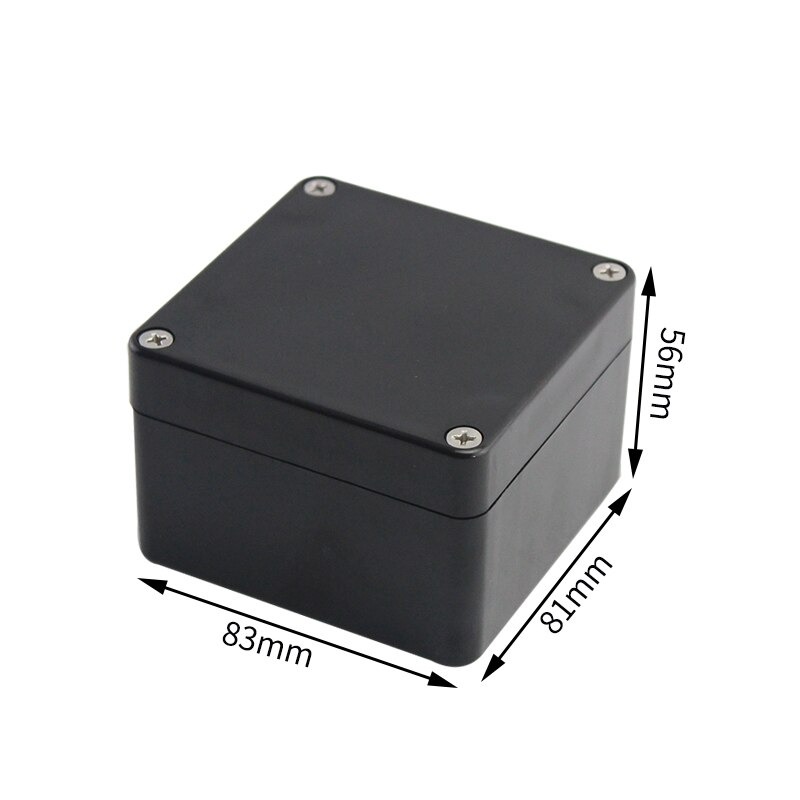 Black Outdoor Waterproof Enclosure Plastic Box Electronic Project Instrument Case Electrical Project Box Junction Box Housing: 83-81-56