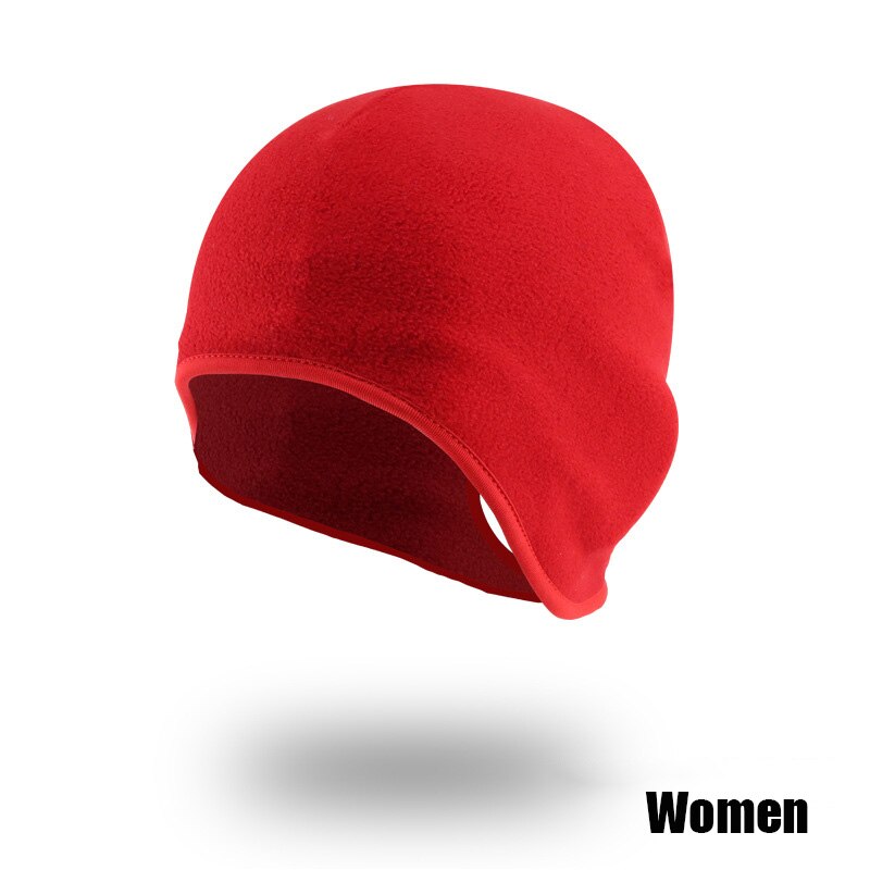 Cykelhjelm kasket vinter varm fleece kasket ride pandebånd sport bandana cykel mut løb hat cykel cykel kasketter gorra ciclismo: Rød (kvinder)
