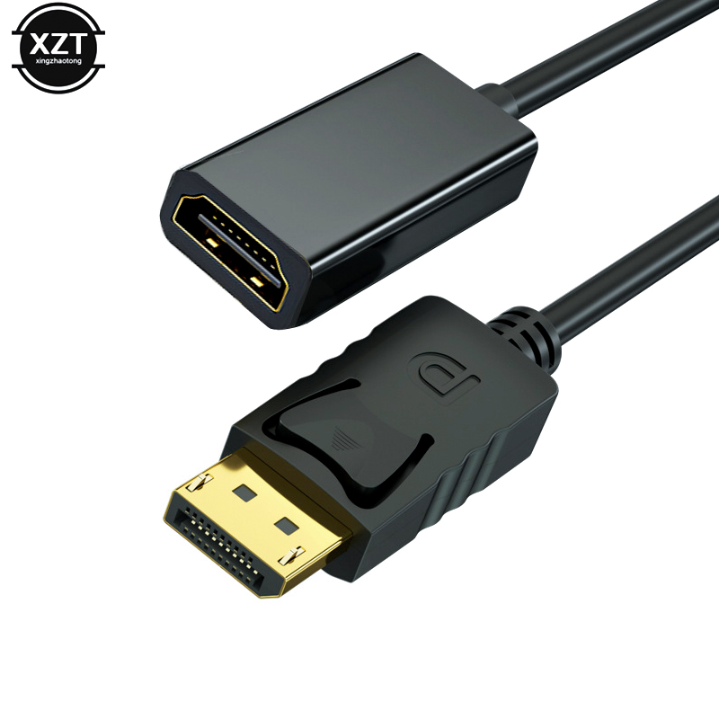 Adaptador de Cable compatible con DP a HDMI, macho a hembra para HP/DELL, puerto de pantalla de PC portátil a 1080P, Cable de TV HD, convertidor de Video