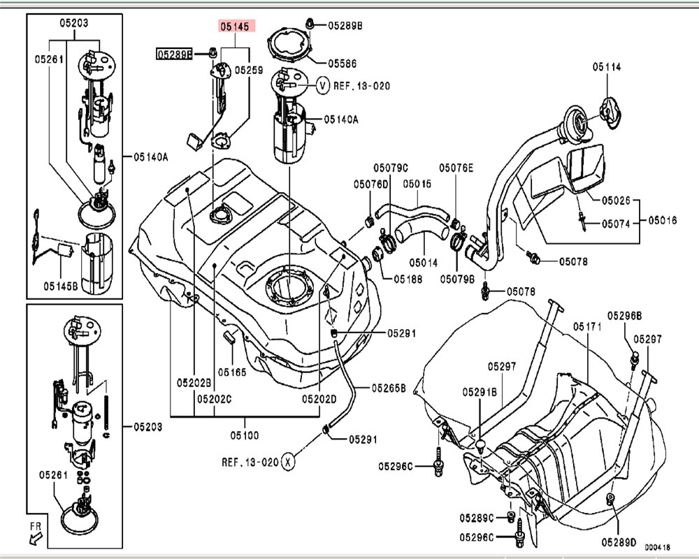 Fuel Level Sensor Fit For Mitsubishi Lancer ASX GA2 Outlander CW4W CW5W CW6W 1718A051 1718A026