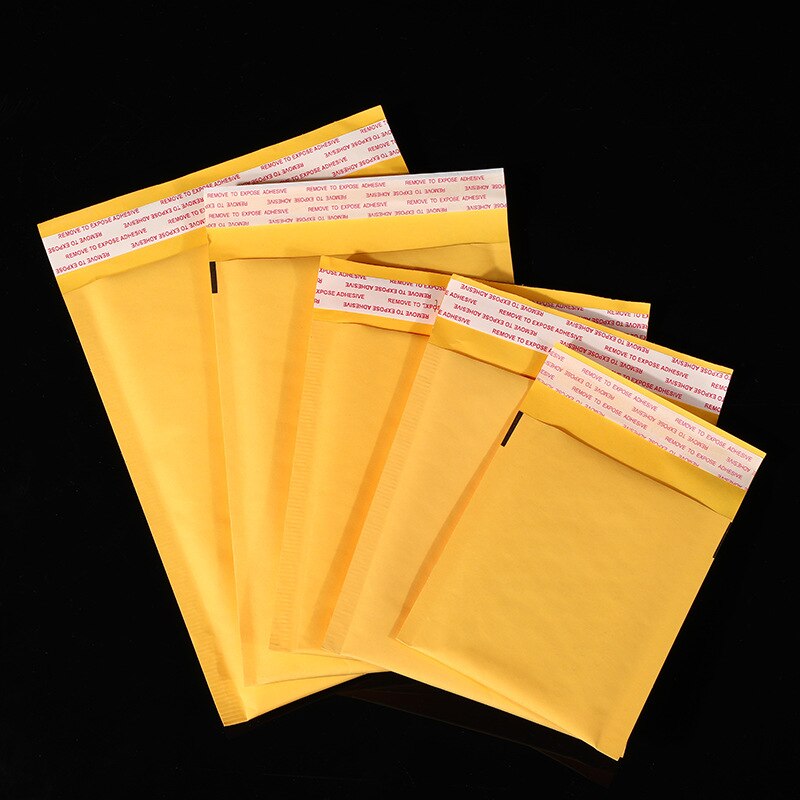 10Pcs 13 Size Kraft Paper Bubble Envelopes Bags Padded Mailers Envelope With Bubble Packaging Bags Courier Storage Bags