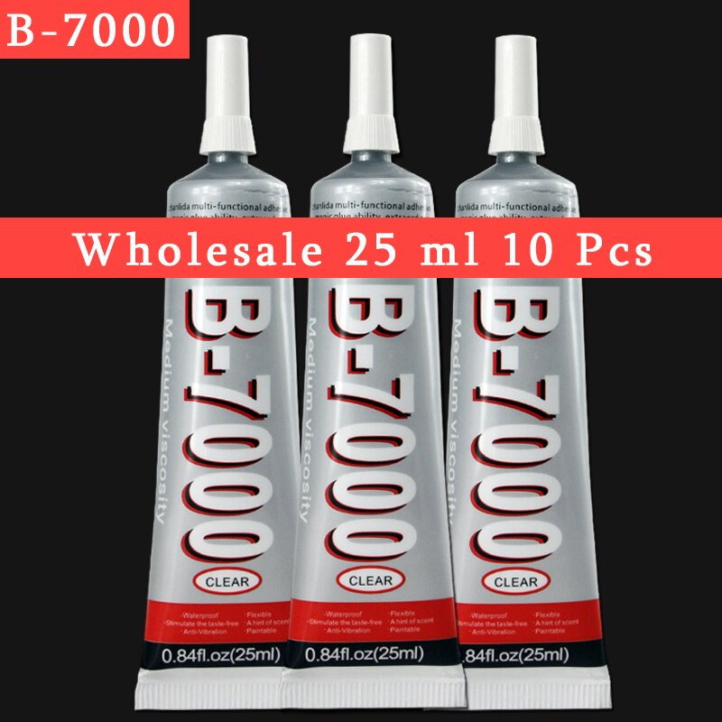 Grossiste 10 pièces B-7000 colle B7000 25 ml multi-usages résine époxy adhésifs artisanat verre écran tactile réparation de téléphone portable