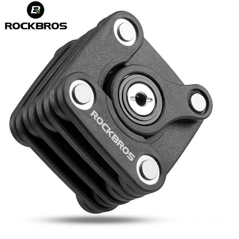 ROCKBROS National Patent Award Bike Bicycle High Security Drill Resistant Lock Password Key Theft Lock Cylinder Lock 2 Styles