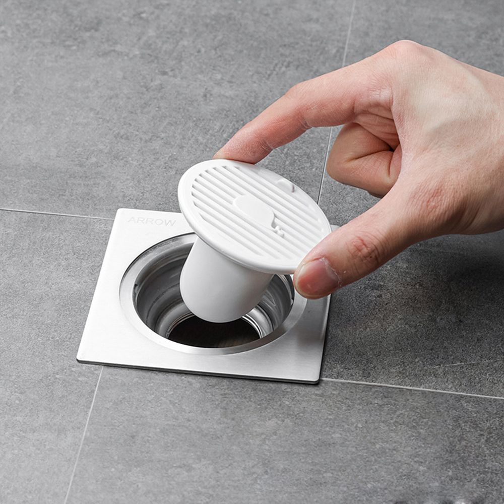 Drenaje de suelo de goma para ducha, tapón de goma duradero para el fregadero del baño, Colector de pelo, Protector de desagüe para bañera: Rojo