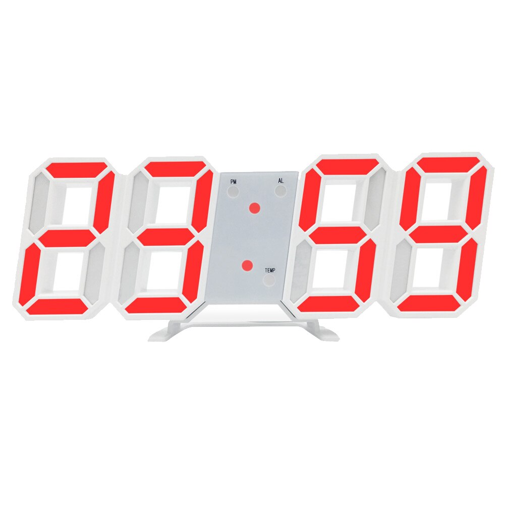 decoration 3D accessories LED digital wall clock Simple plug-in LED home electronic clock usb: 3C