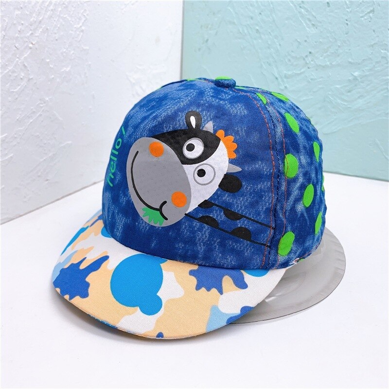 Baby Zomer Cap Cartoon Dot Koe Baby Boy Meisje Baseball Cap Leuke Baby Todder Verstelbare Katoen Zonnehoed