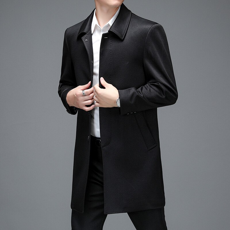 Chaqueta cortavientos Vintage para hombre, abrigo de negocios inteligente, abrigo clásico Retro, primavera y otoño, novedad