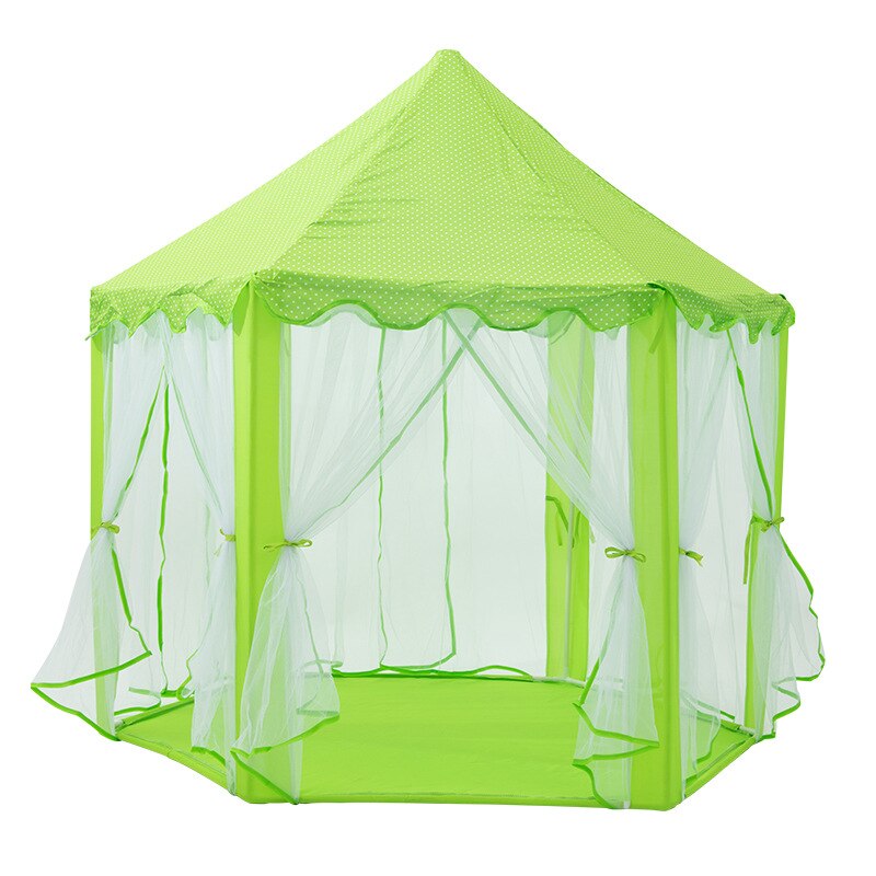 Baby Toys Tent Portable Folding Prince Princess Tent Children Castle Play House Outdoor Beach barraca infantil For Kids: Tent Green
