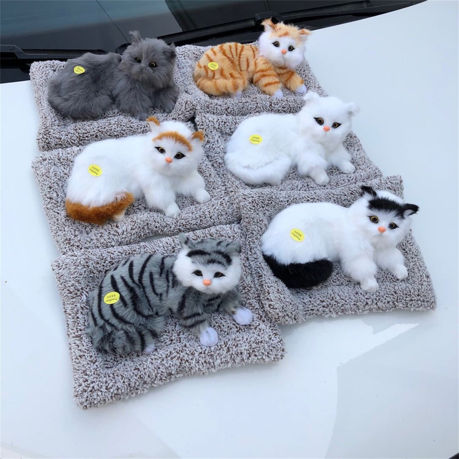 Thuis Auto Luchtzuiverende Pop Simulatie Slapen Kat Actieve Kool Pop Bamboe Houtskool Geur Eliminator Luchtzuiverende Pop