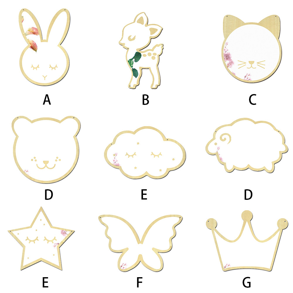 Nordic Solid Wood Acrylic Mirror 3d Mirror Wall Art Decal Wall Art Removable Room Party Wedding Home Decor #YL10