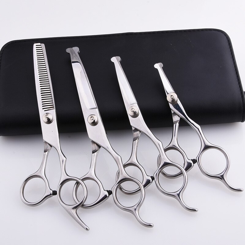 Stainless Steel Dog Cleaning Safety Scissors Pet Scissors Dog Grooming Kit Hair Cutting Scissors