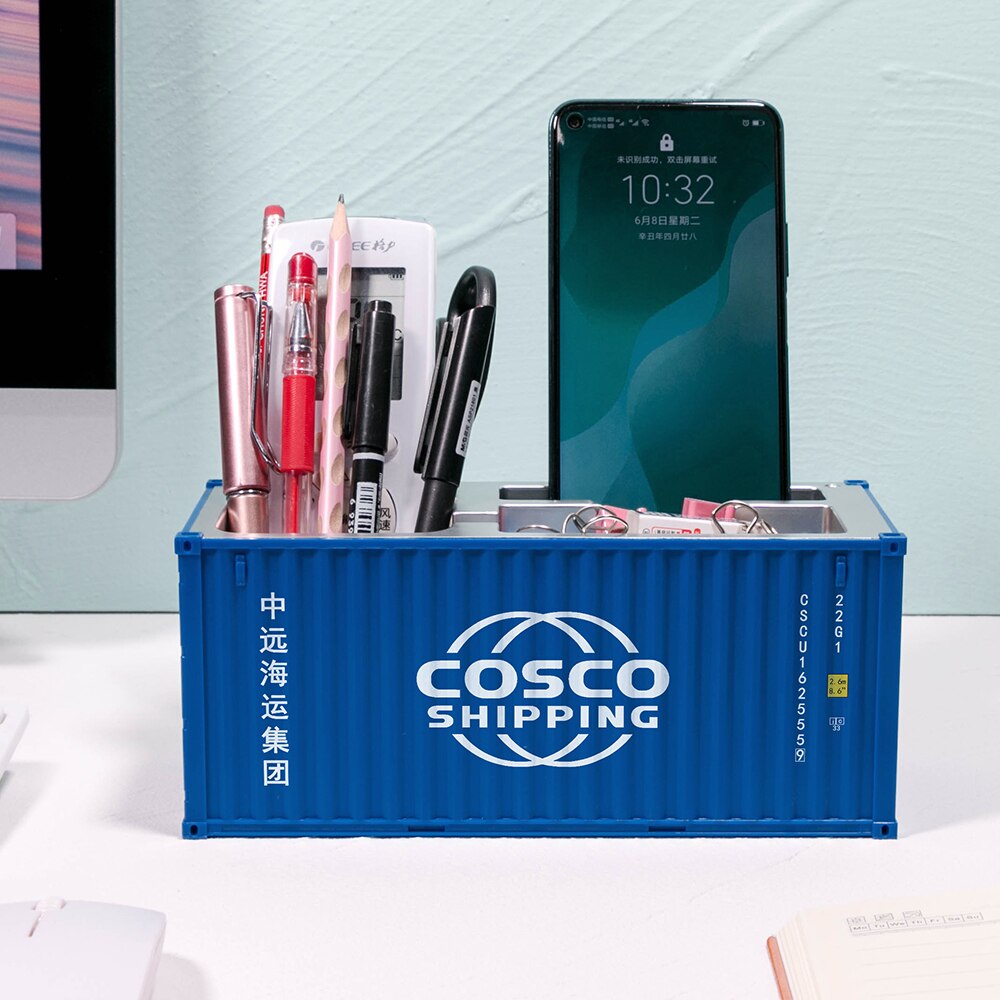 20ft Mini COSCO Container modello di giocattoli giocattoli contenitore di carico contenitore di logistica tascimo contenitore per nave portapenne forniture per ufficio