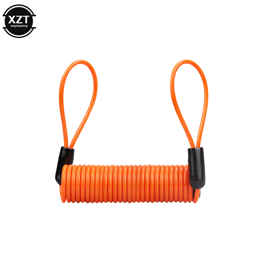 120Cm Alarm Schijf Slot Beveiliging Anti Dief Motorfiets Motorfiets Wiel Rem Alarm Slot & Tas En Herinnering Veer Kabel