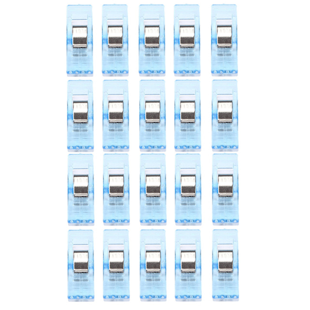 20 piezas pinzas de plástico mezcladas para DIY Patchwork acolchados artesanales de tela cosido broches de punto Home Office Supply1.149 #20: Blue