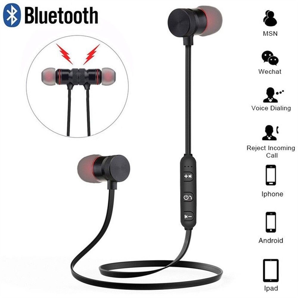 Hoofdtelefoon Bluetooth 4.1 Draadloze Magnetische Microfoon Sport Helmen