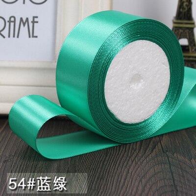 Ruban en Satin de soie Tiffany bleu 22 mètres | Papier décoratif pour fête de mariage, tissu de couture pour noël, bricolage à la main: Tiffany blue 50mm